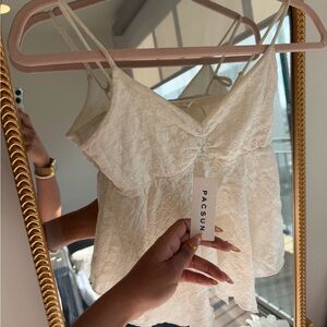 PacSun Cream Lace Cami Top